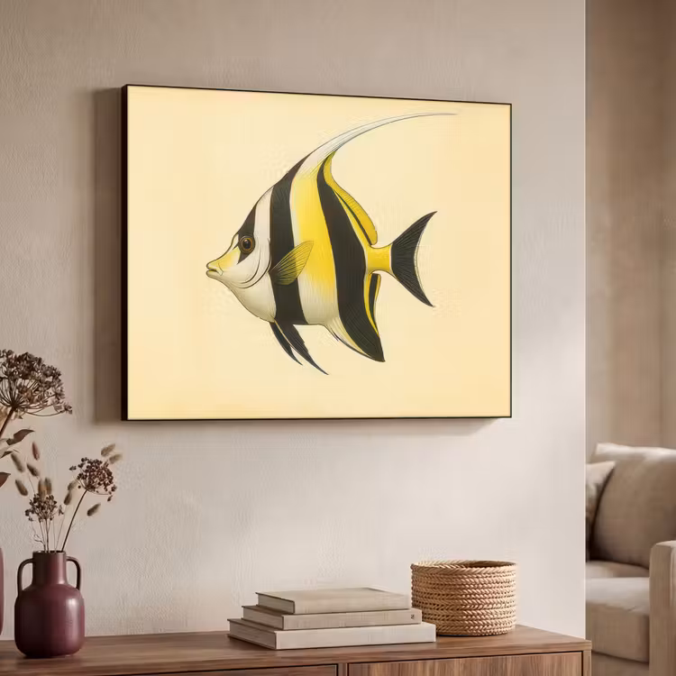 Art Frame - Vis - Sierlijk - Rugvin - Geel — 4