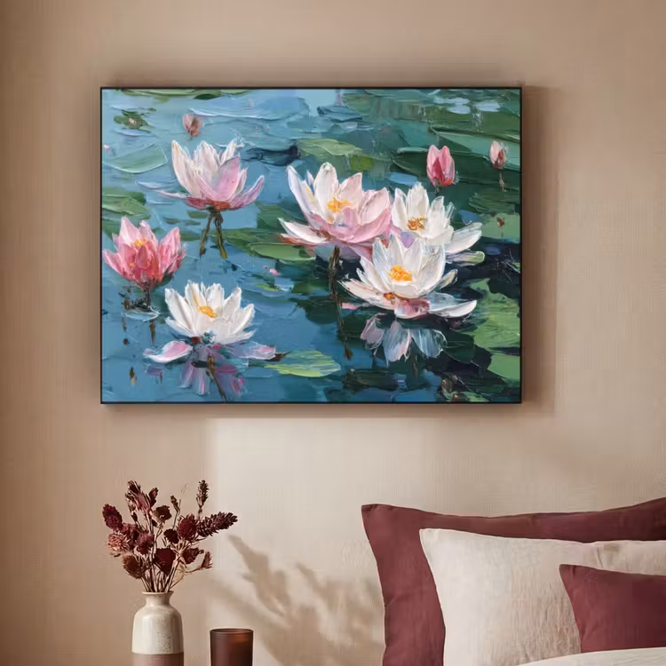 Art Frame - Waterlelies - Bloemen - Roze - Water — 2
