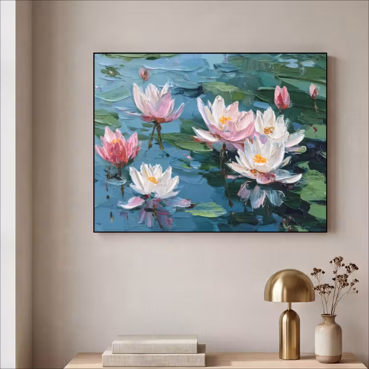 Art Frame - Waterlelies - Bloemen - Roze - Water — 3