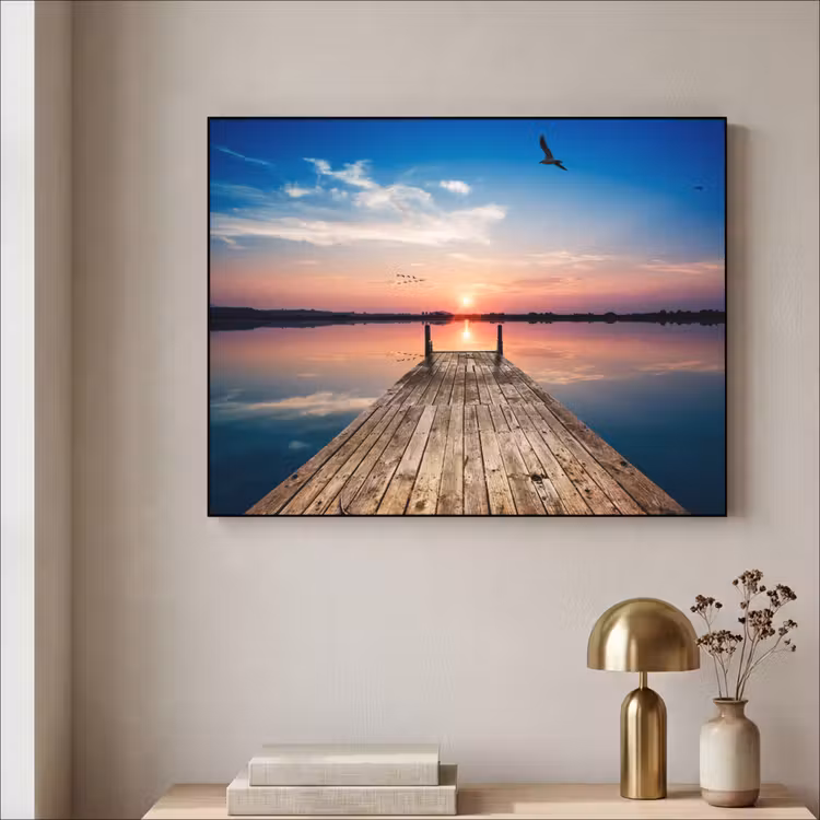 Art Frame - Steiger - Water - Zonsondergang - Roze - Horizon — 3