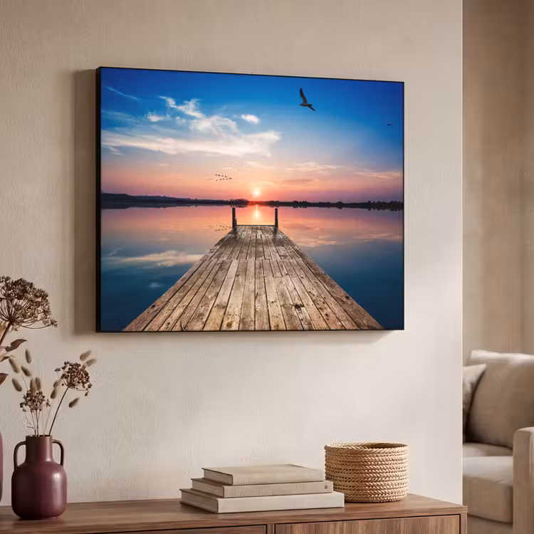 Art Frame - Steiger - Water - Zonsondergang - Roze - Horizon — 4