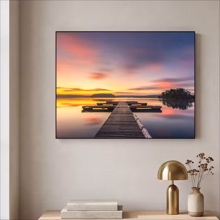Art Frame - Steiger - Zonsondergang - Water - Zee - Reflectie — 3