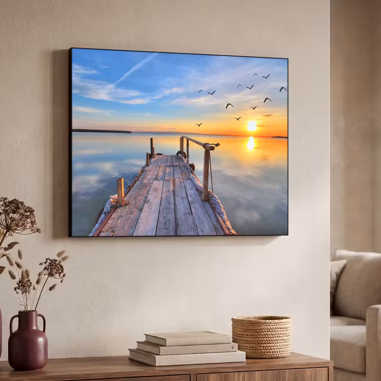 Art Frame - Water - Steiger - Vogels - Zonsondergang - Horizon — 4
