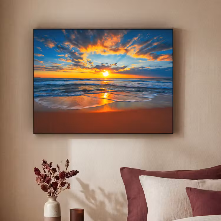 Art Frame - Zee - Zonsondergang - Strand - Wolken - Oranje — 2