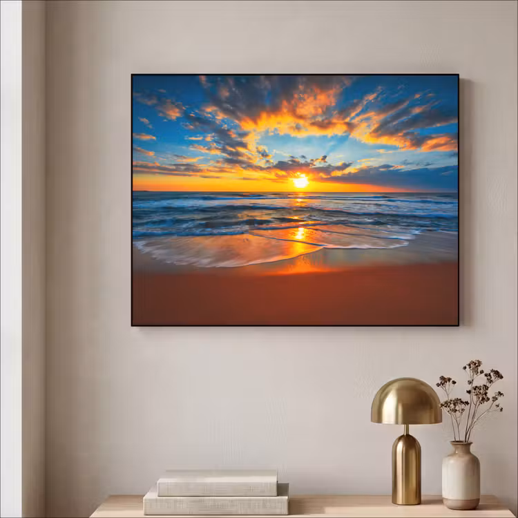 Art Frame - Zee - Zonsondergang - Strand - Wolken - Oranje — 3