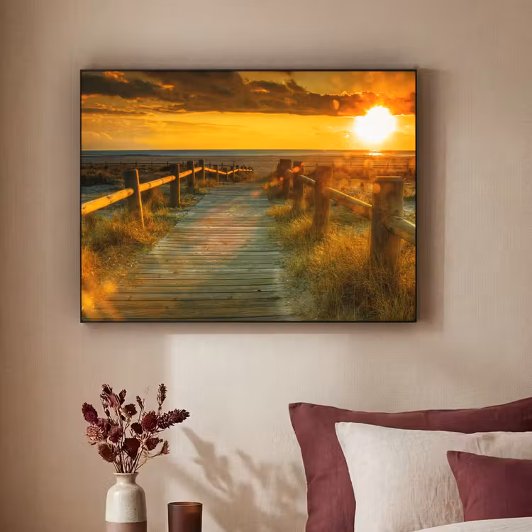 Art Frame - Zon - Strand - Duin - Horizon - Gras - Pad - Oranje — 2