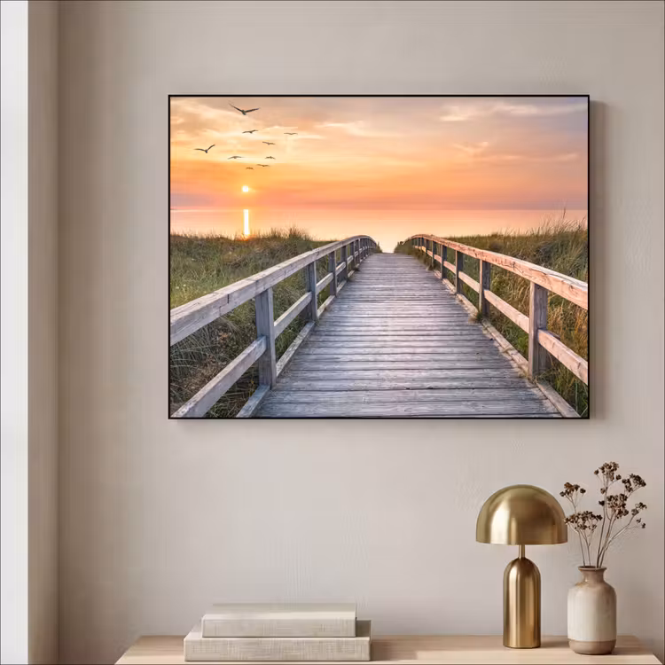 Art Frame - Zonsonderang - Zee - Pad - Gras - Duin - Vogels — 3