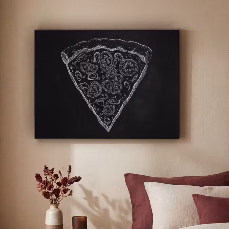 Art Frame - Pizzapunt - Toppings - Krijttekening — 2