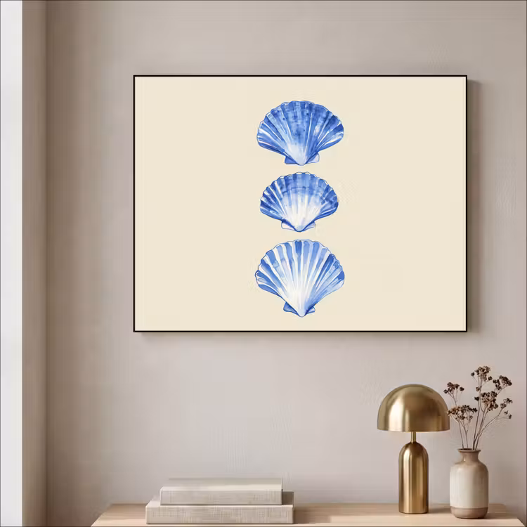 Art Frame - Schelpen - Blauw - Beige — 3