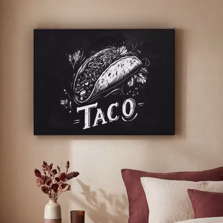 Art Frame - Taco - Kruiden - Witte krijtstijl - Tekst — 2