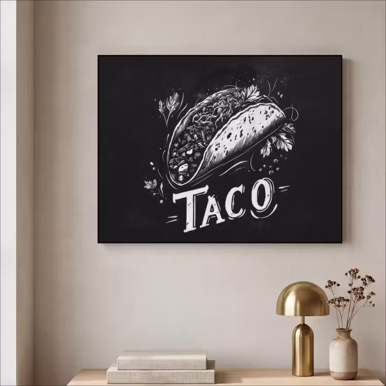 Art Frame - Taco - Kruiden - Witte krijtstijl - Tekst — 3