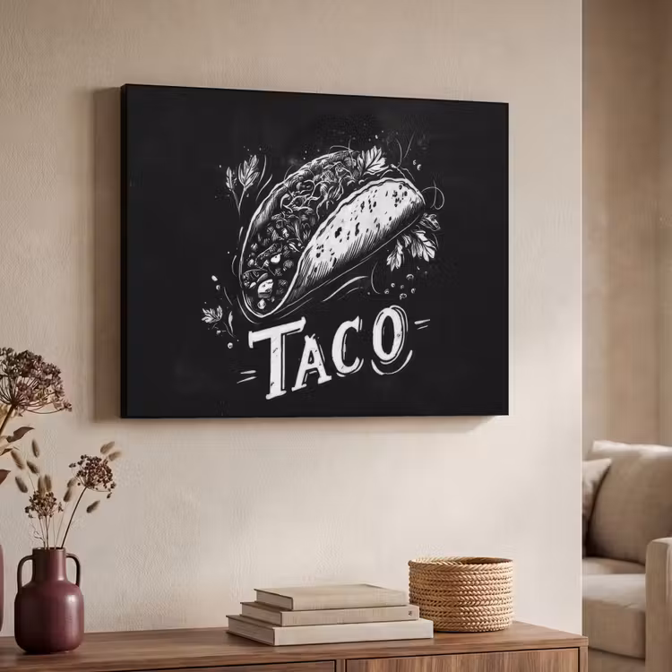 Art Frame - Taco - Kruiden - Witte krijtstijl - Tekst — 4