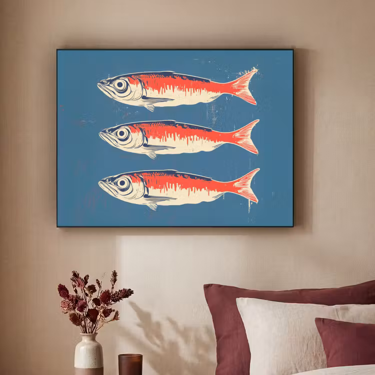 Art Frame - Vissen - Rood - Blauw — 2