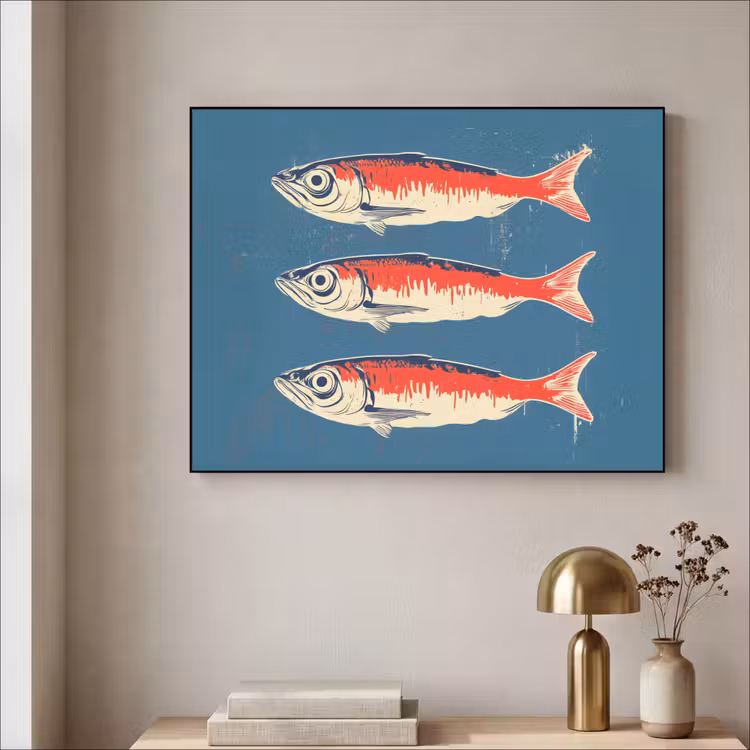 Art Frame - Vissen - Rood - Blauw — 3