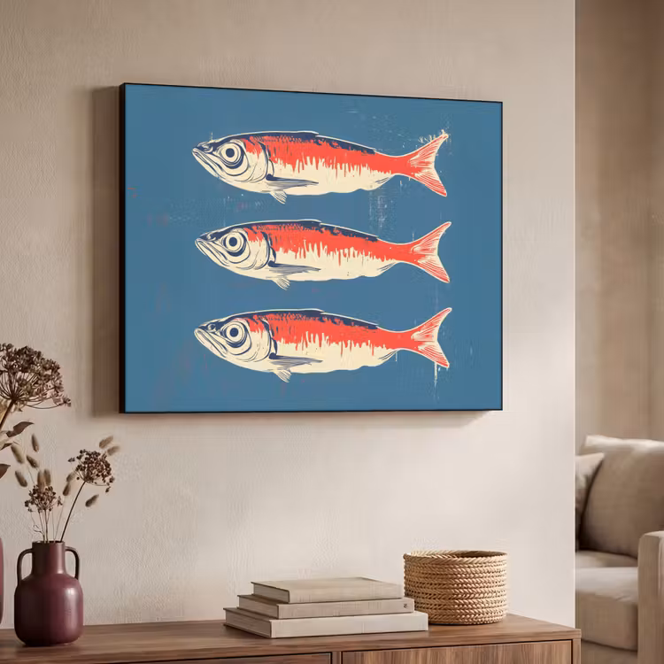 Art Frame - Vissen - Rood - Blauw — 4