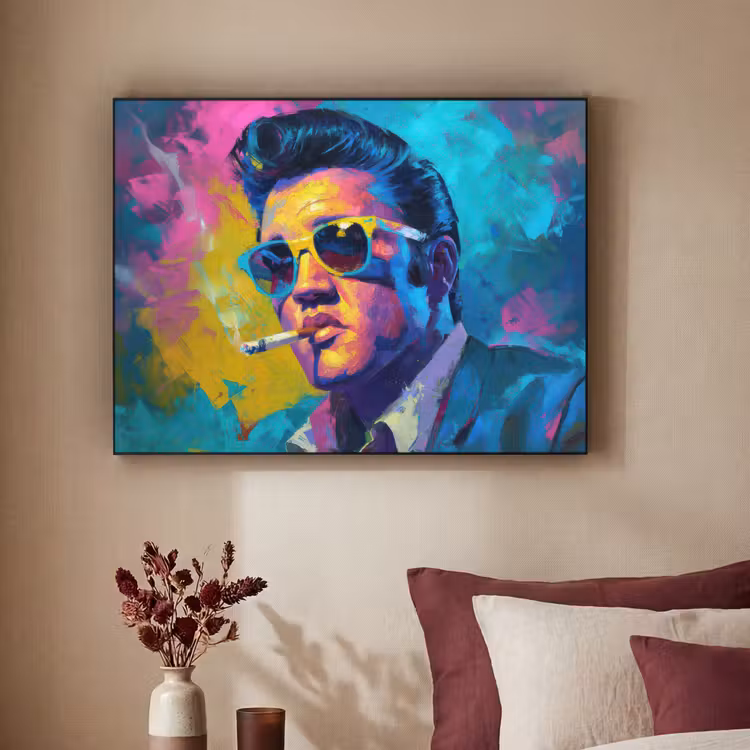 Art Frame - Portret - Sigaret - Kleurrijk - Bril — 2