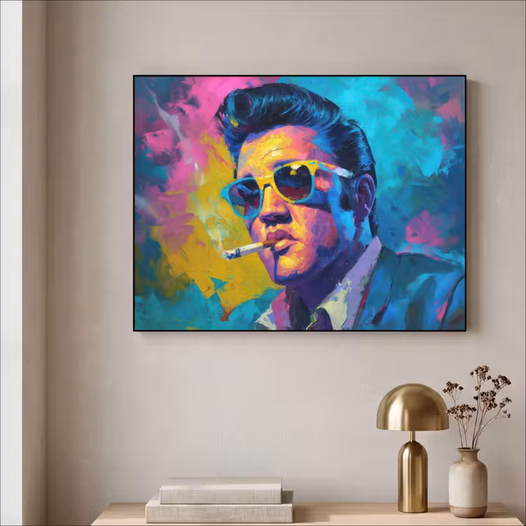 Art Frame - Portret - Sigaret - Kleurrijk - Bril — 3