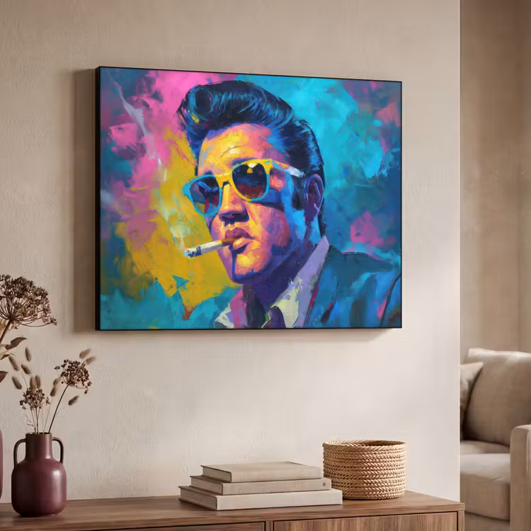 Art Frame - Portret - Sigaret - Kleurrijk - Bril — 4