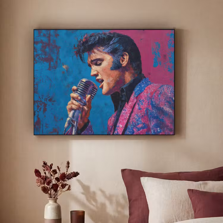 Art Frame - Zingende man - Glitterjas - Microfoon — 2