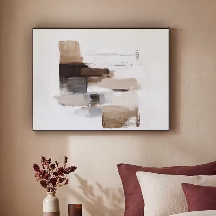 Art Frame - Penseelstreken - Balans - Beige - Bruin — 2
