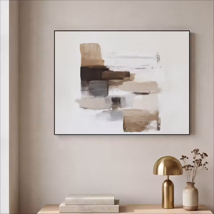 Art Frame - Penseelstreken - Balans - Beige - Bruin — 3