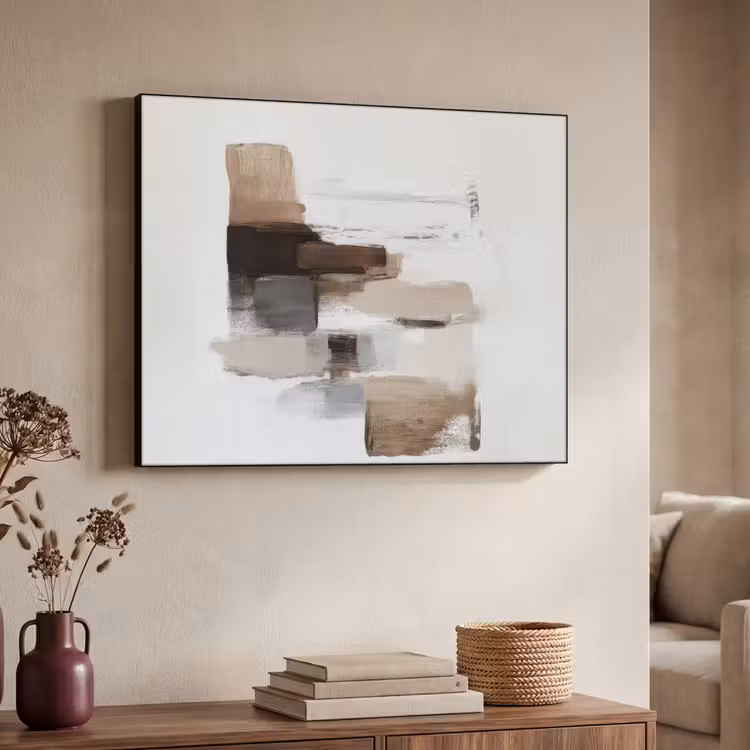 Art Frame - Penseelstreken - Balans - Beige - Bruin — 4