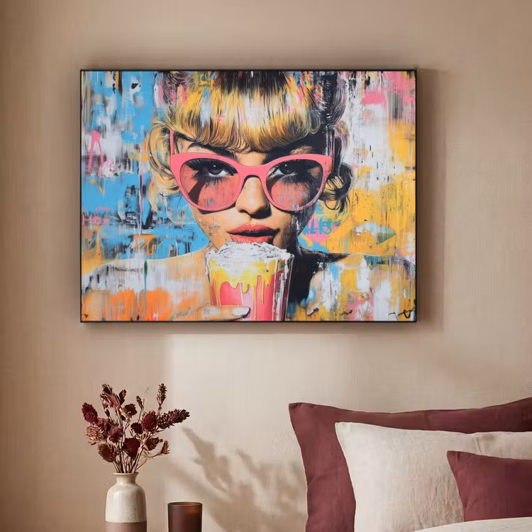 Art Frame - Zonnebril - Vrouw - Kleurrijk - Verfspetters — 2