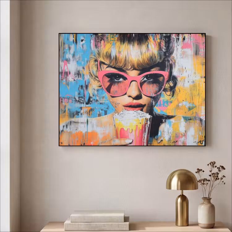 Art Frame - Zonnebril - Vrouw - Kleurrijk - Verfspetters — 3