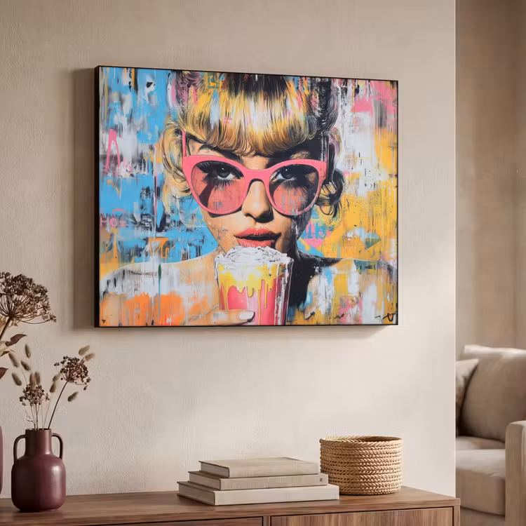Art Frame - Zonnebril - Vrouw - Kleurrijk - Verfspetters — 4
