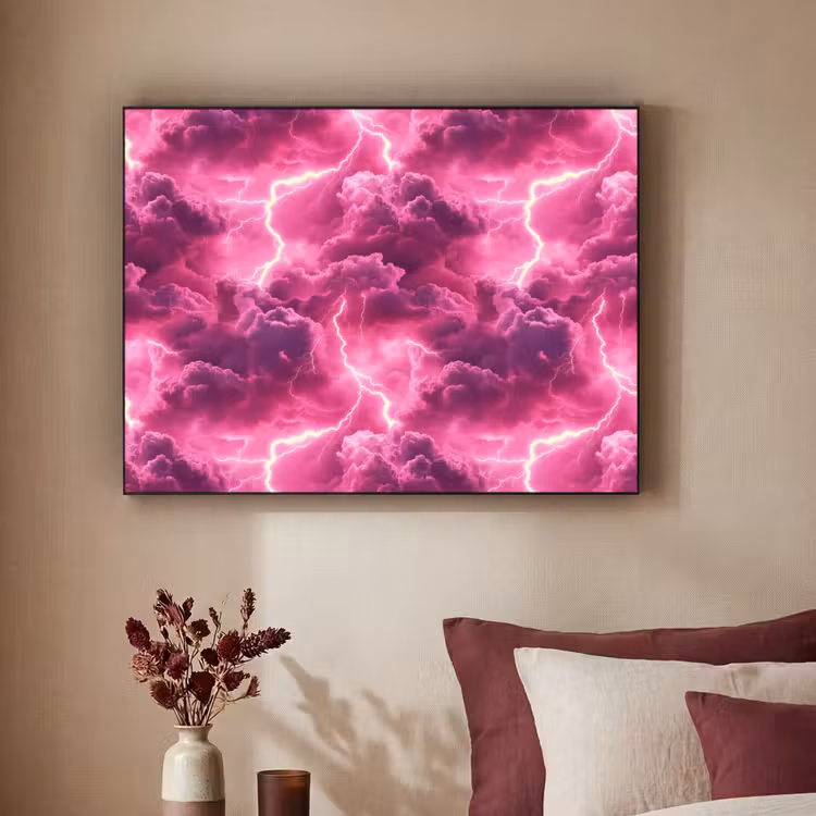Art Frame - Roze - Onweer - Wolken — 2