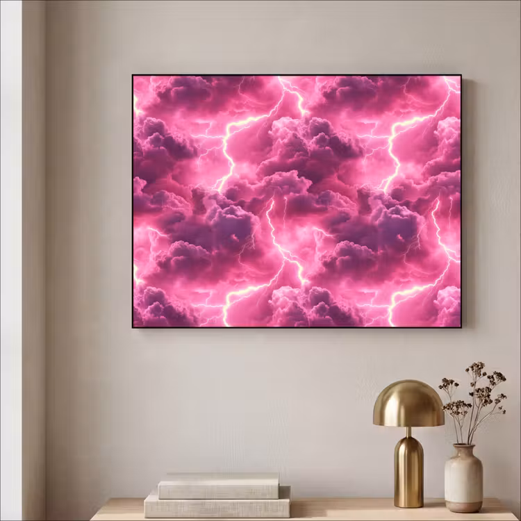 Art Frame - Roze - Onweer - Wolken — 3