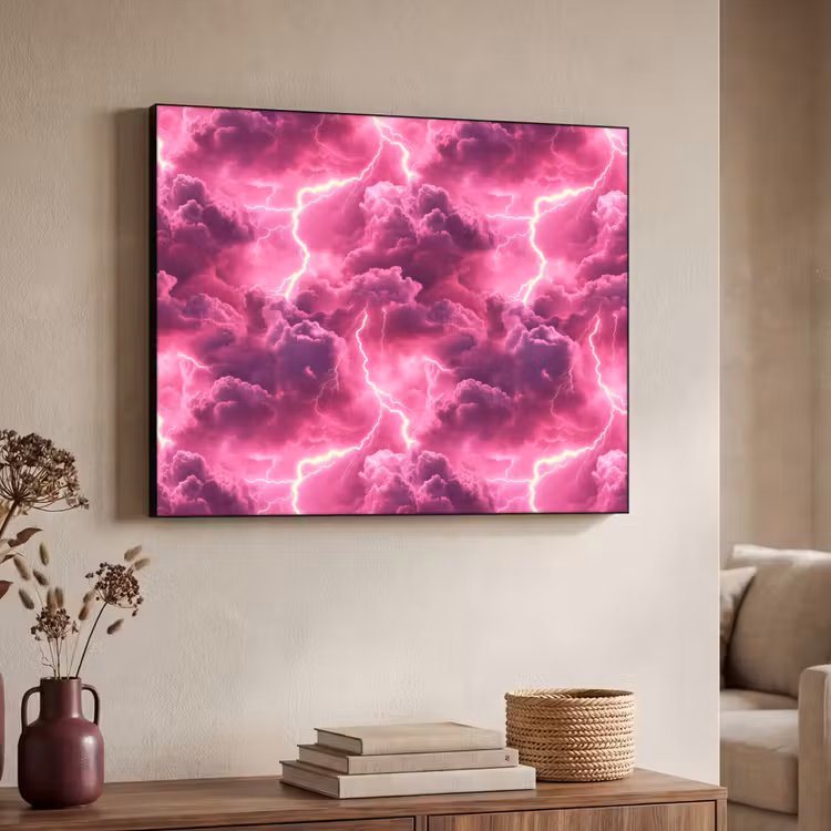 Art Frame - Roze - Onweer - Wolken — 4