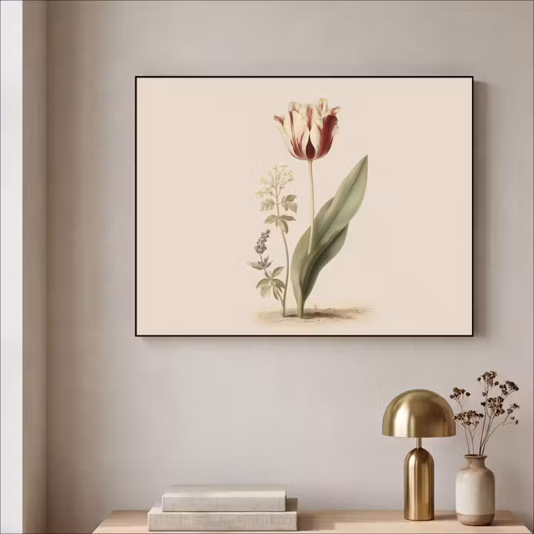 Art Frame - Tulp - Minimalistisch - Beige — 3