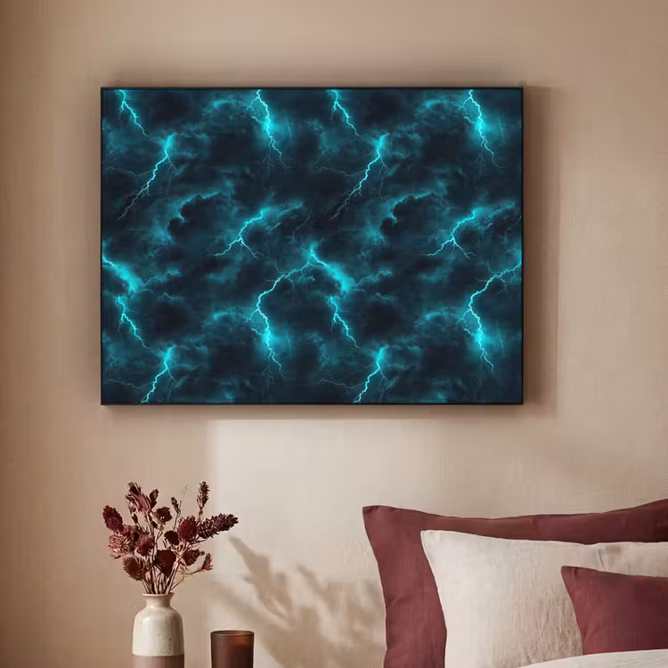 Art Frame - Turquoise - Bliksem  - Wolken — 2