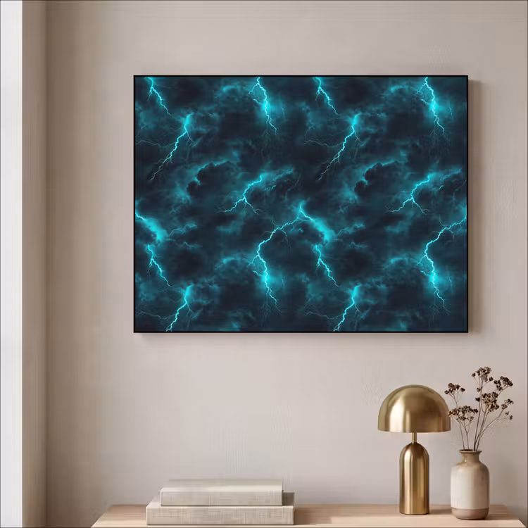 Art Frame - Turquoise - Bliksem  - Wolken — 3