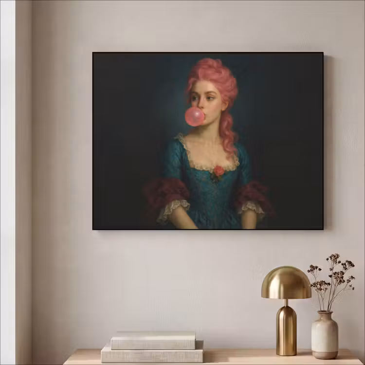 Art Frame - Vrouw - Portret - Kauwgombel — 3