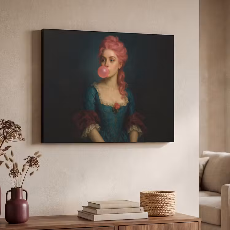Art Frame - Vrouw - Portret - Kauwgombel — 4