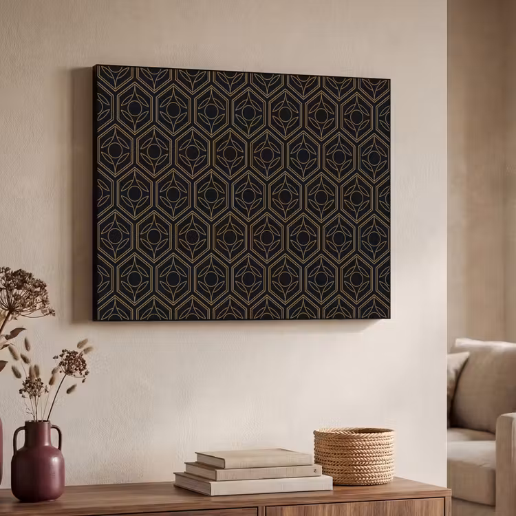 Art Frame - Zwart - Goud - Bloemenkern — 4