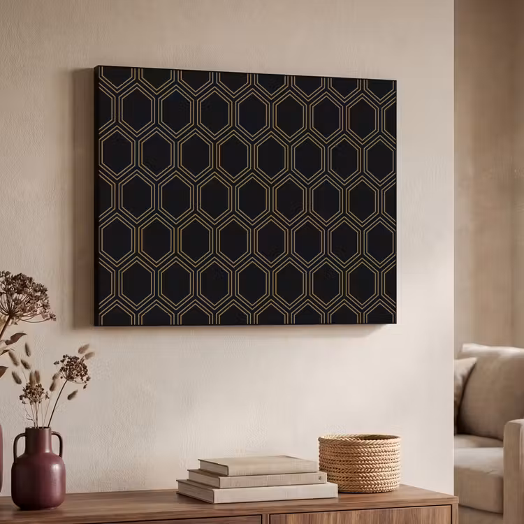 Art Frame - Zwart - Goud - Zeshoek — 4