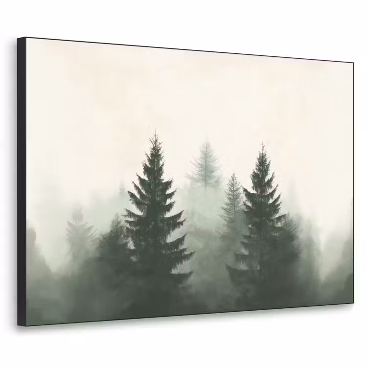 Art Frame - Sparren - Bomen - Groen - Beige — 1