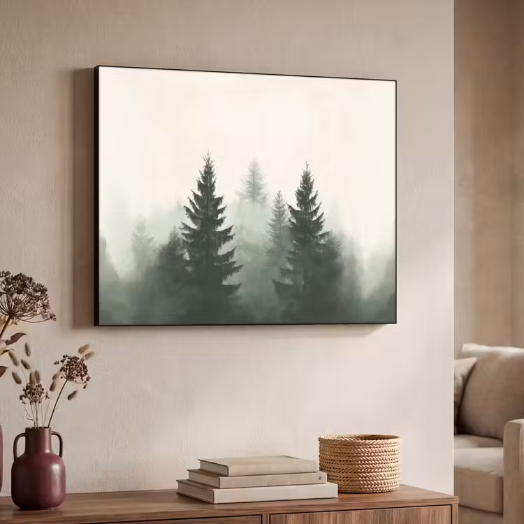 Art Frame - Sparren - Bomen - Groen - Beige — 4