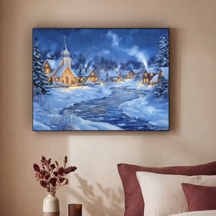 Art Frame - Winteravond - Kerstdorp - Donker — 2