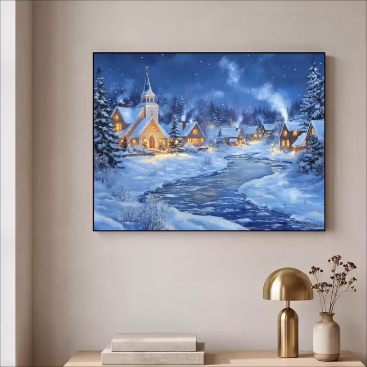 Art Frame - Winteravond - Kerstdorp - Donker — 3