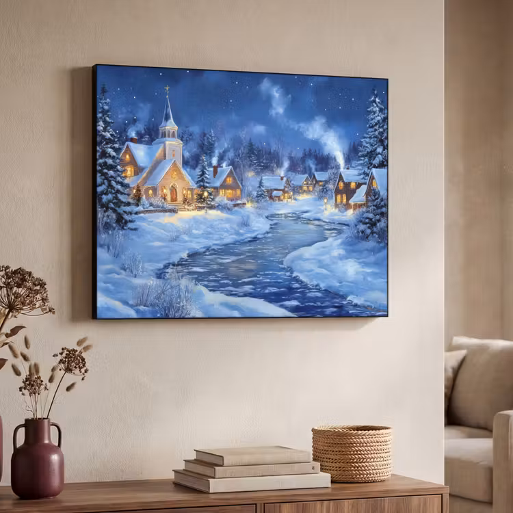 Art Frame - Winteravond - Kerstdorp - Donker — 4