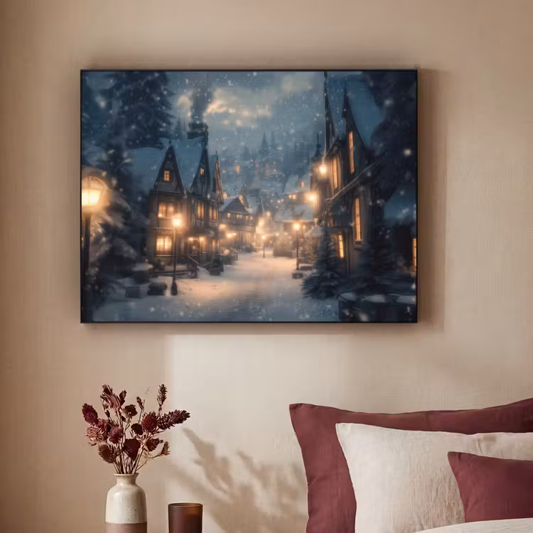 Art Frame - Winterdorp - Sneeuw - Donker — 2
