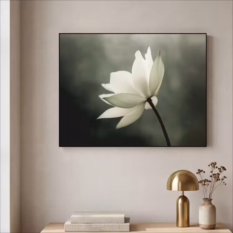 Art Frame - Wit - Lotus - Donker - Bloem — 3