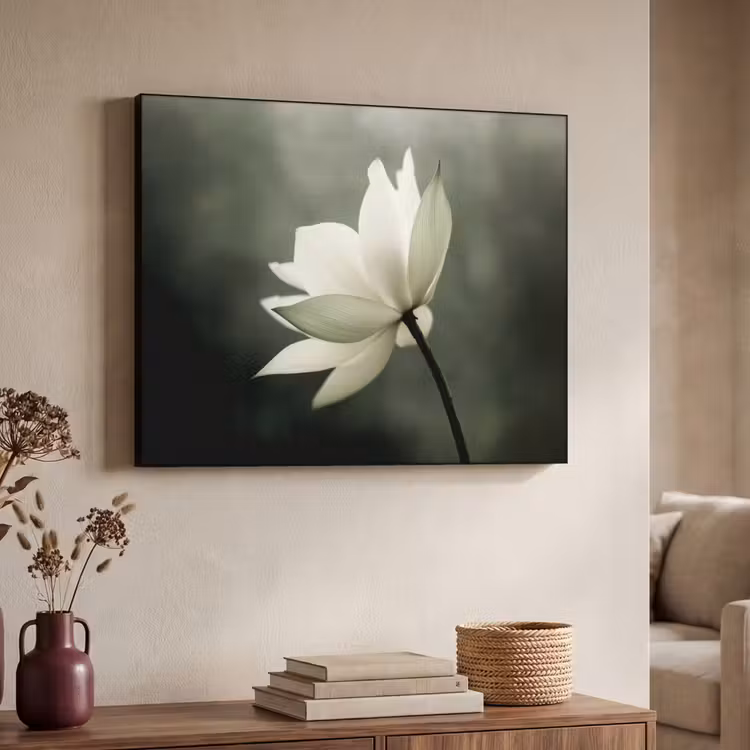 Art Frame - Wit - Lotus - Donker - Bloem — 4