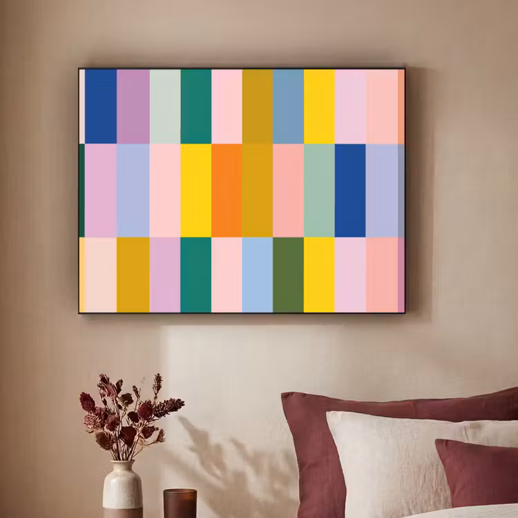 Art Frame - Stroken - Blauw - Patroon - Abstract — 2