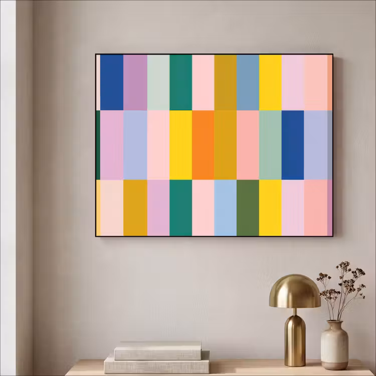 Art Frame - Stroken - Blauw - Patroon - Abstract — 3