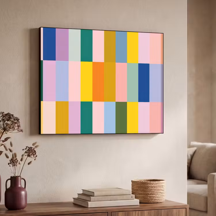 Art Frame - Stroken - Blauw - Patroon - Abstract — 4